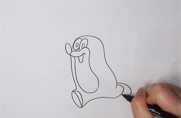 鼹鼠的简笔画法图片