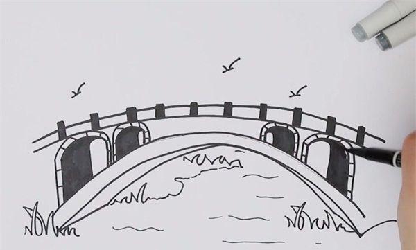 赵州桥绘画 简笔画图片
