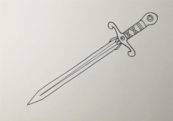 画一把李白的剑画法图片