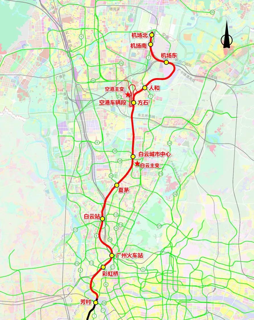 广州新建地铁规划图图片