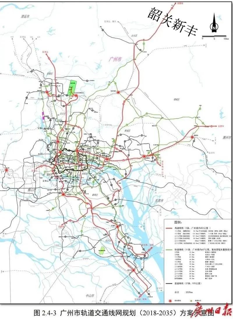 最新广州未来地铁线路图在建线路规划图
